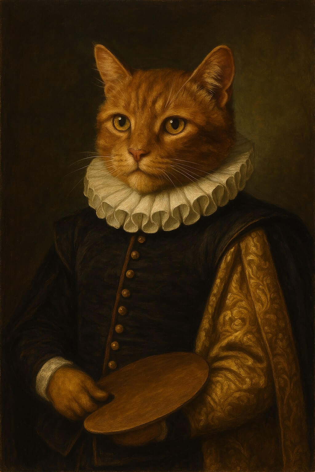 Shakespearean painting from cat photo